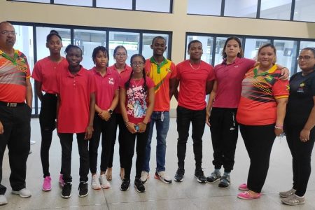 Guyana’s swimming contingent departed yesterday for the Jr., South America swimming championships.
