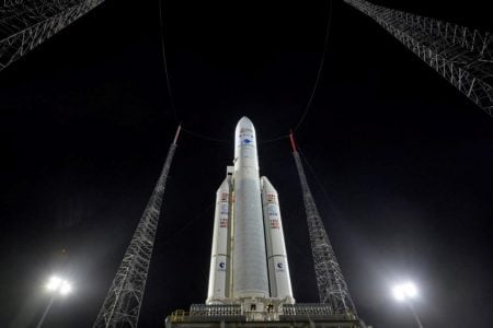 Arianespace's Ariane 5 rocket, with NASA’s James Webb Space Telescope onboard, is seen at the launch pad at Europe’s Spaceport, the Guiana Space Center in Kourou, French Guiana. Credit: Reuters photo/NASA/Bill Ingalls