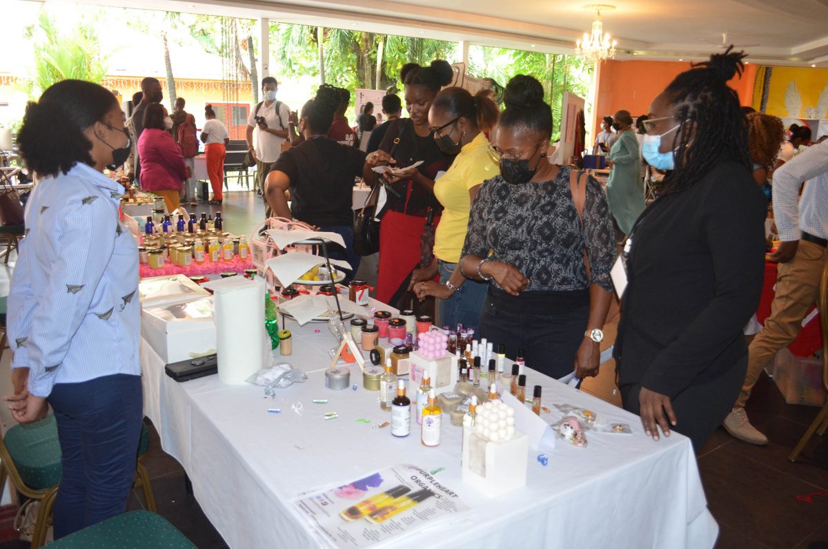 Some of the participants at Wednesday’s product display at the Pegasus Hotel 