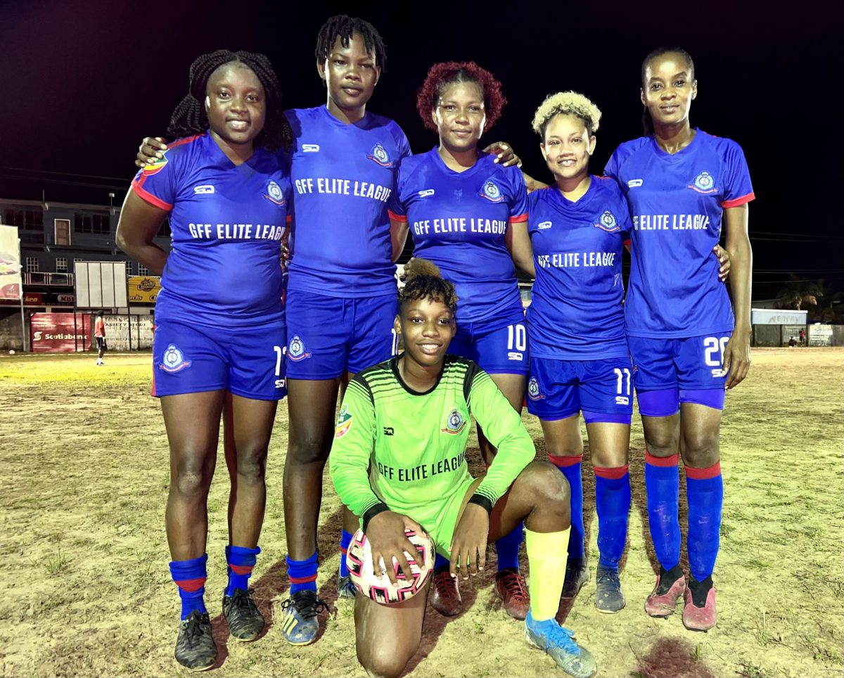 GPF women’s scorers from left to right (standing) - Onika Eastman, Tiandi Smith, Jimmaica Hunte, Lakeisha Pearson and Nicola Argyle. Sitting is Deekola Chester