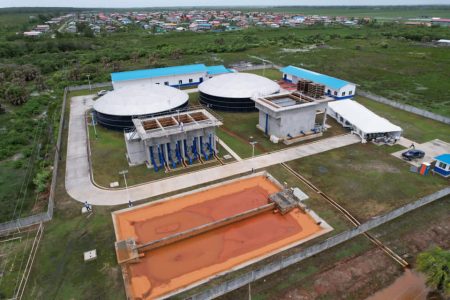 An overhead view of the Sheet Anchor Water Treatment Plant (Department of Public Information photo) 
