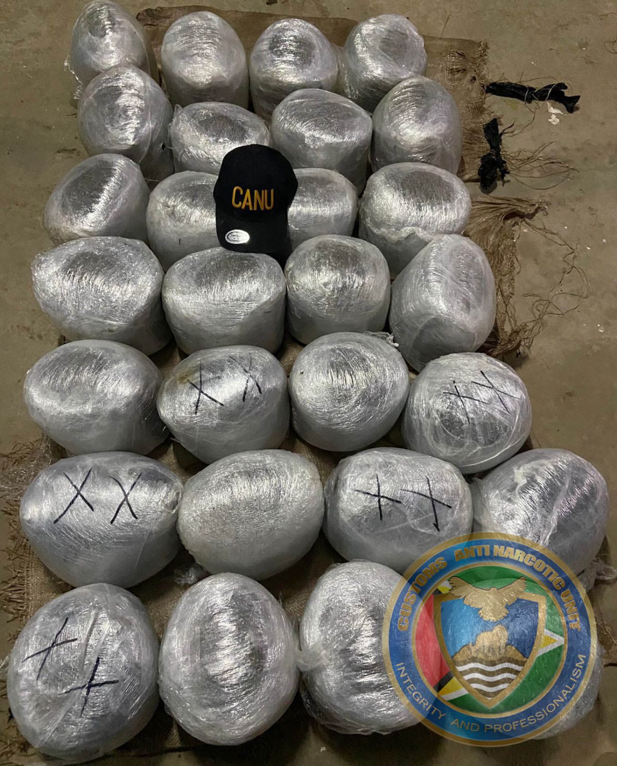 The parcels found during the bust by CANU agents