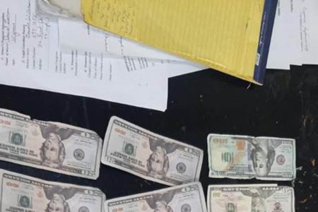 The counterfeit notes that were confiscated by the police