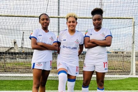 GPF scorers from left to right- Martha Chance, Lakeisha Pearson and Onika Eastman.