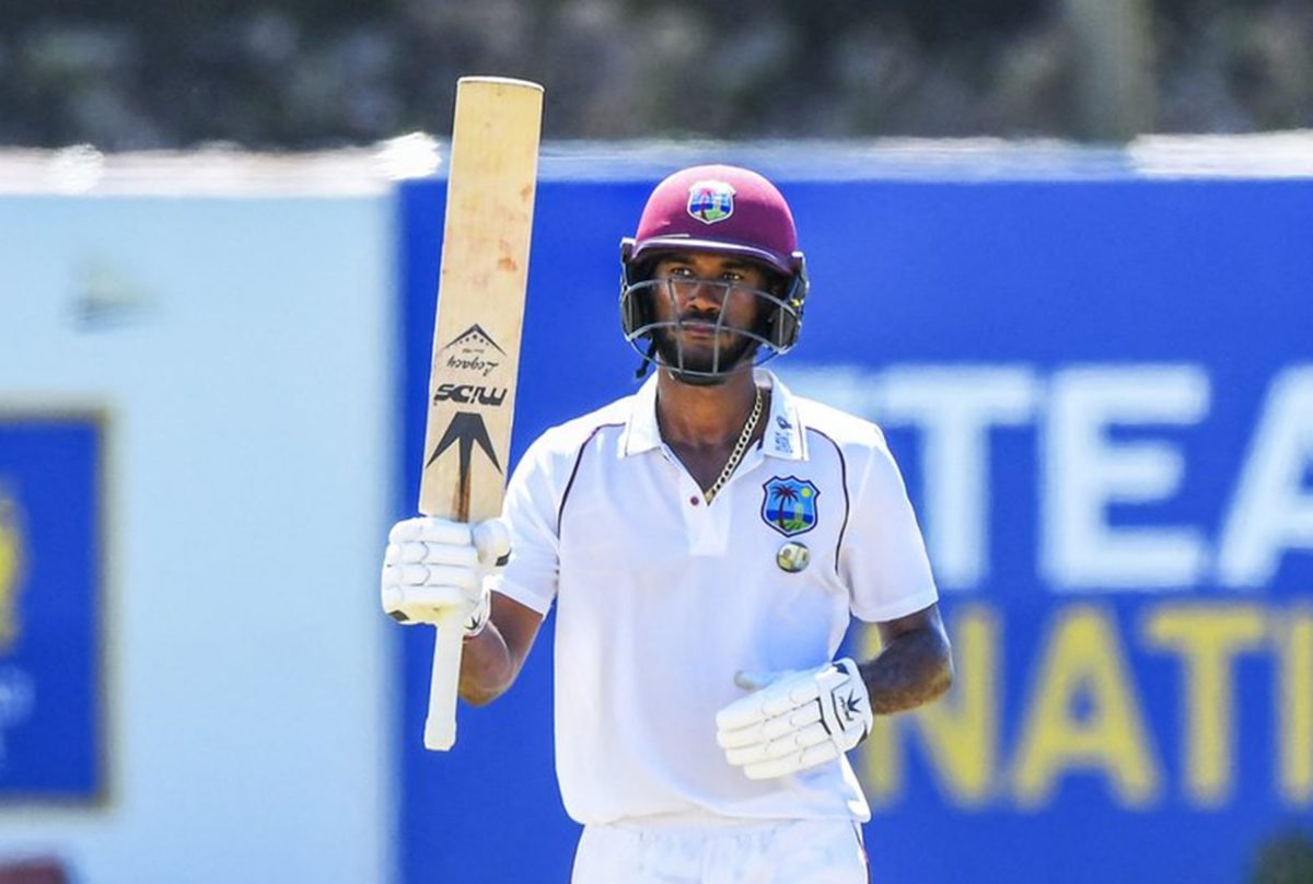 West Indies skipper Kraigg Brathwaite scored 119 runs in the two-test series.