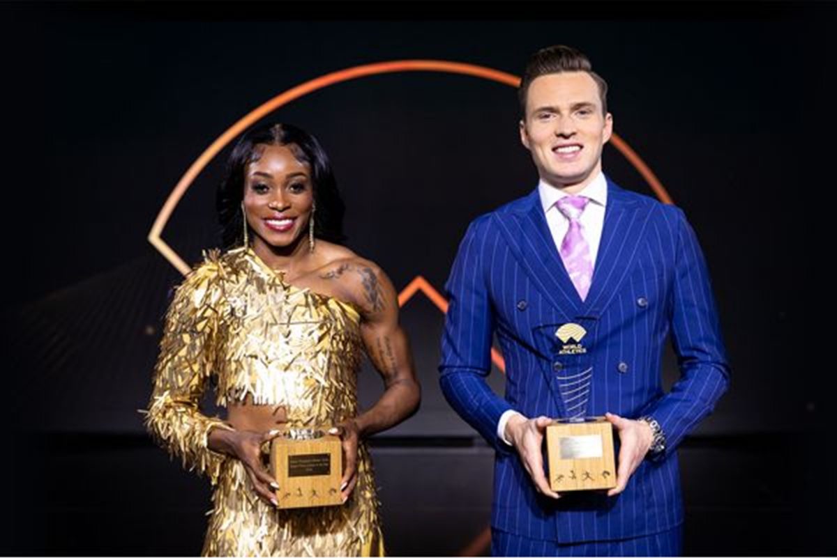 Olympic champions Elaine Thompson-Herah and Karsten Warholm are the 2021 World Athletes of the Year. (Photo: World Athletics/Dan Vernon)
