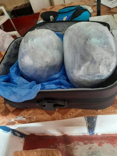 The ganja that was found in the suitcase 