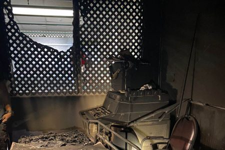 A burnt section of the laboratory (GFS Photo)
