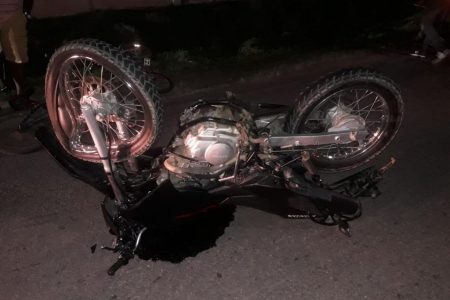 Mark Chow’s bike after the accident