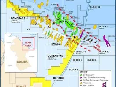 JOINT VENTURE ANNOUNCES DISCOVERY AT KAWA-1 WELL, OFFSHORE GUYANA (CNW Group/Frontera Energy Corporation)