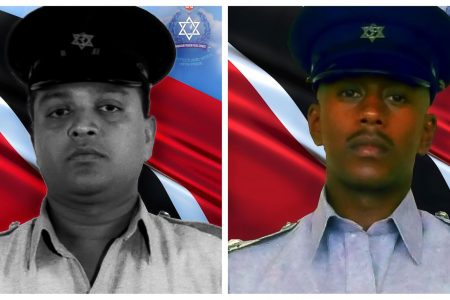 Police Constable Shelford Kinsale (right) and Police Constable Anthony Mohammed