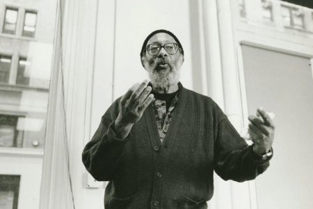 The poet Kamau Brathwaite in the early 1990s. (Photo: New York University Archive)