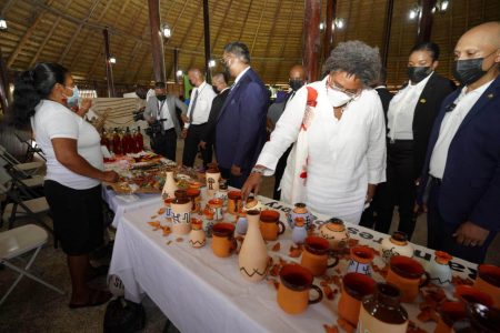 Prime Minister Mia Mottley at Craft Exhibition Guyana