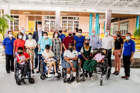 The visitors, staff and children undergoing rehabilitation