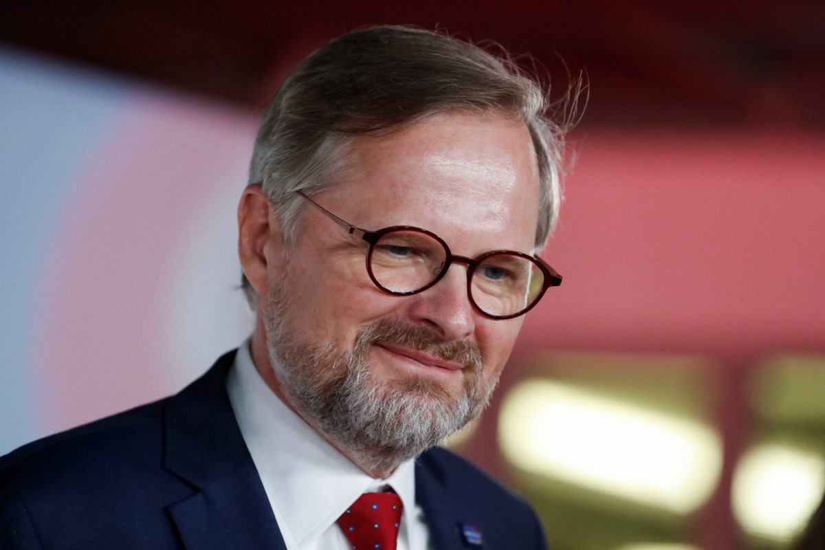 FILE PHOTO: Leader of Civic Democratic Party (ODS) and Together (SPOLU) coalition candidate for prime minister Petr Fiala arrives at a televised debate, ahead of the country's parliamentary election in Prague, Czech Republic October 7, 2021. REUTERS/Bernadett Szabo