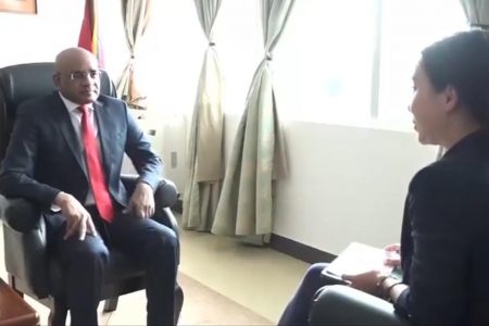 Vice President Bharrat Jagdeo being interviewed by Vice Media Group on February 1st.