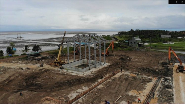 Construction underway for the training centre.
