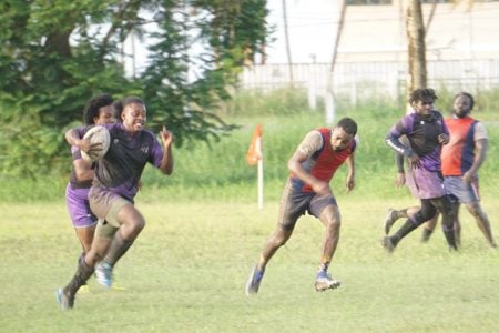 Rugby action in the National Park
