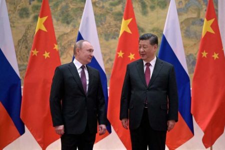 Russian President Vladimir Putin attends a meeting with Chinese President Xi Jinping in Beijing, China February 4, 2022. (Reuters photo)
