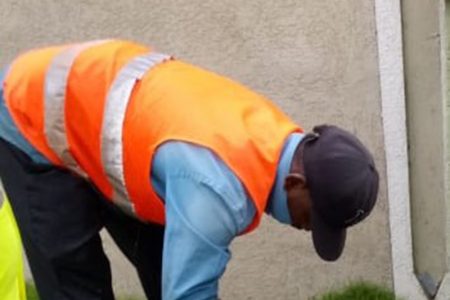 A GWI employee  conducting works on a service connection (GWI photo)
