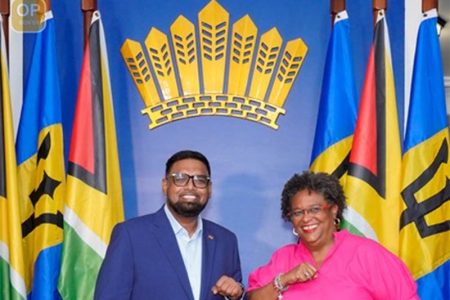 President Dr Irfaan Ali and Prime Minister Mia Mottley