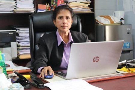 Rama Persaud serving as CEO for the day (GuySuCo photo)