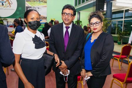 Attorney General Anil Nandlall SC (centre) at the event with invitees
