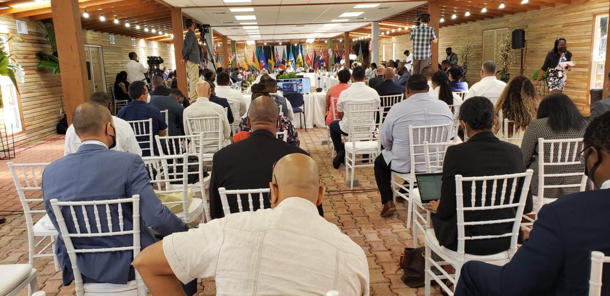 A scene from the CARICOM meeting  (Office of the President photo)