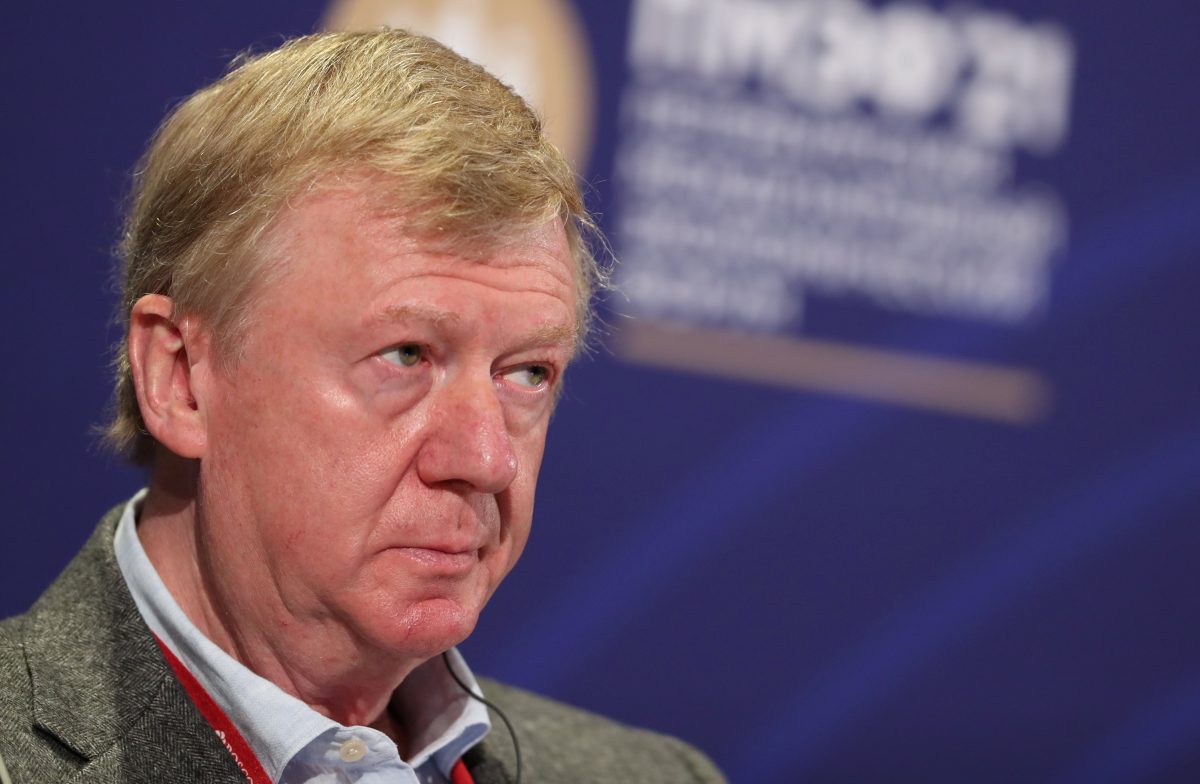 FILE PHOTO: Anatoly Chubais, special representative of Russian President for relations with international organizations to achieve sustainable development goals, attends a session of the St. Petersburg International Economic Forum (SPIEF) in Saint Petersburg, Russia, June 3, 2021. REUTERS/Evgenia Novozhenina/File Photo