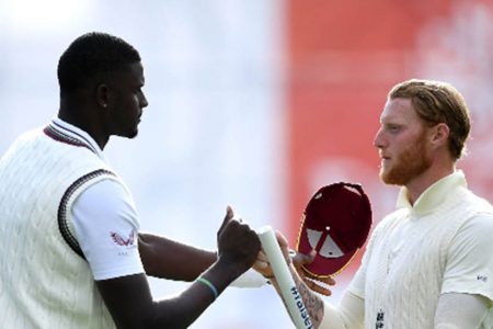 Marquee all-rounders Jason Holder (left) and Ben Stokes are keys to their respective sides chances of victory.