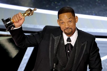 Will Smith with his Oscar Photo: AFP