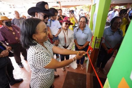 The opening of the Visit Rupununi centre (Office of the President photo) 