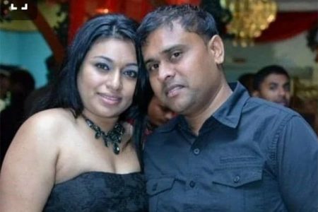 Amar Deobarran and wife Omatie Ramdial-Deobarran in happier times. Deobarran chopped Ramdial-Deobarran to death before taking his own life on Friday night.