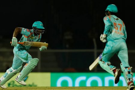Evin Lewis (left) and Quinton de Kock were instrumental in the win for Lucknow Super Giants against Chennai Super Kings in the 2022 IPL