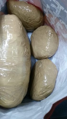 The parcels of narcotics found (Guyana Police Force photo)