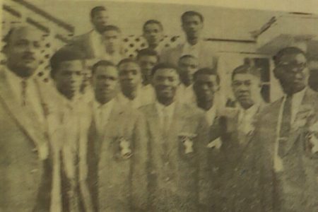 The British Guiana football team which drew 2-2 with Jamaica in a Quadrangular Series in 1959.