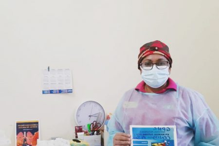 Nurse Vidya Ketwaroo as head of the GPH’s COVID-19 vaccination centre