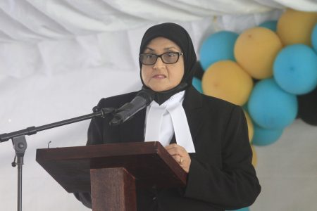 Shalimar Ali-Hack delivering her address on Tuesday