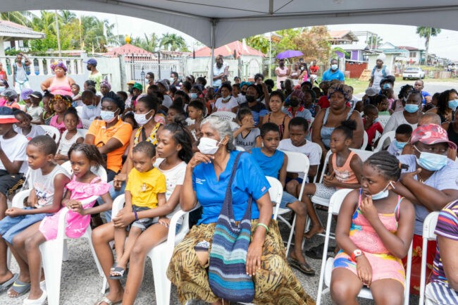 Residents of Albouystown during the meeting (DPI photo)