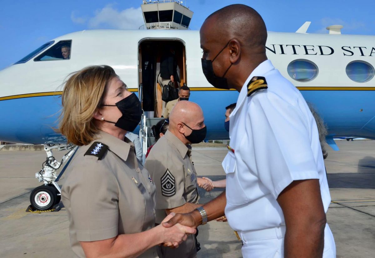 SOUTHCOM Commander General Laura Richardson is in Barbados to meet with regional security leaders during CANSEC22, the Caribbean Nations Security Conference. [Image courtesy US Southern Command (SOUTHCOM) Facebook