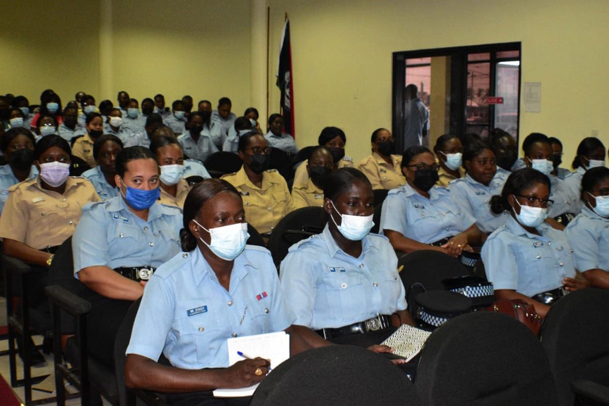 Some of the policewomen present at Tuesday’s meeting. (Police photo)