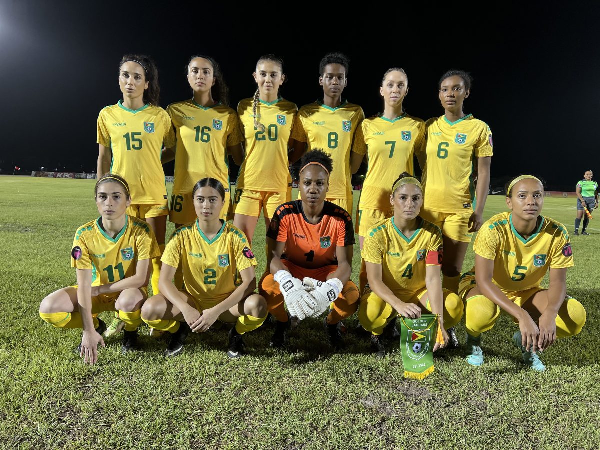 The Guyana starting XI against Nicaragua.
