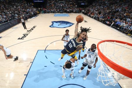 Ja Morant of the Memphis Grizzlies executed this beastly, jaw-dropping dunk over Malik Beasley during Tuesday night’s come-from-behind win over the Minnesota Timberwolves