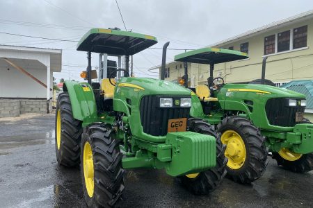 Two of the new tractors 