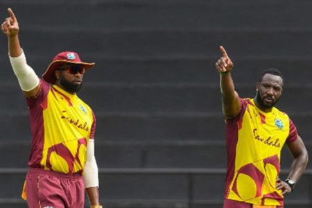 Kieron Pollard (left) and Andre Russell will both feature in the Hundred