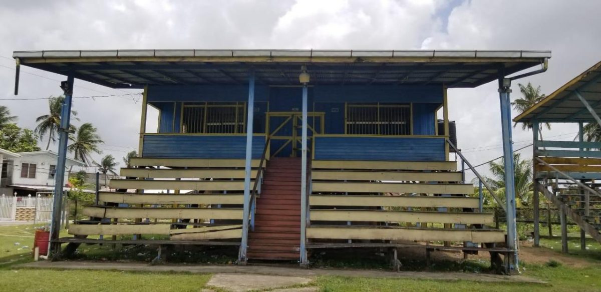 The deteriorating pavilion at Young Warriors Cricket Club.