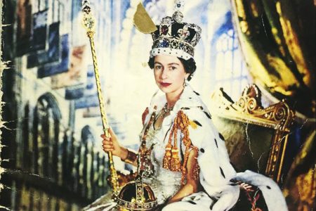 Cecil Beaton’s iconic photo was reproduced on the cover of the official souvenir magazine for the 40th anniversary of the Queen’s accession and coronation. 