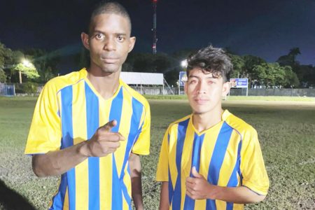  Pele scorers (from left) Daniel Gibson and Vasco Cabral
