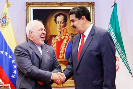 Venezuelan President Nicholas Maduro with Iran oil minister