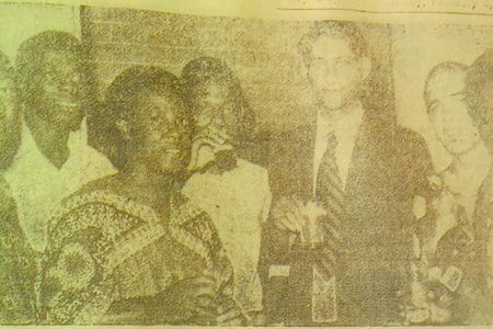 The Haitian national football team at a cocktail reception hosted by the National Sports Council